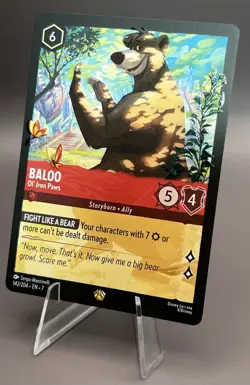 Disney Lorcana Archazia's Island 142/204 - Baloo Ol' Iron Paws Non-Foil NM - Image 1