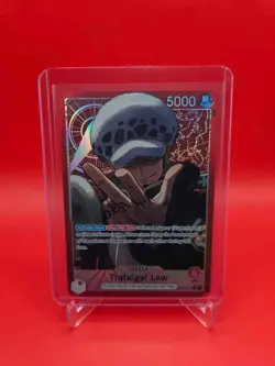 One Piece TCG English OP14-001 Trafalgar Law Leader Alt Art Parallel - Image 1