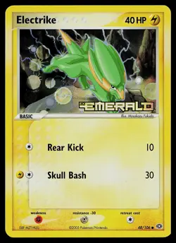 Pokemon Card - Electrike Emerald 48/106 Reverse Holo Stamped - Image 1