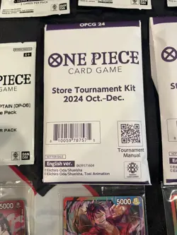 10 Piece Lot of One Piece Items Flag and Sealed Store Tournament Kits and Promos - Image 3