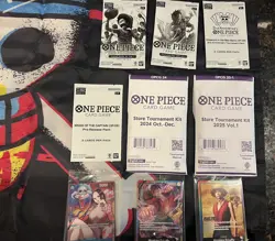 10 Piece Lot of One Piece Items Flag and Sealed Store Tournament Kits and Promos - Image 4