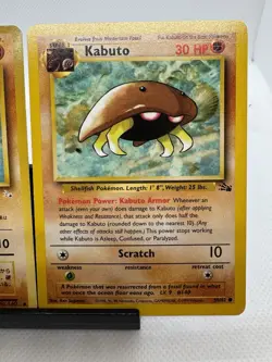 Kabuto 2 Card Lot Japanese No140, and Base Fossil #50 Pokemon Card Lot ExMt - Image 3