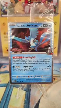 SEALED Team Rocket's Articuno 051/182 Destined Rivals Best Buy Promo Pokemon - Image 1