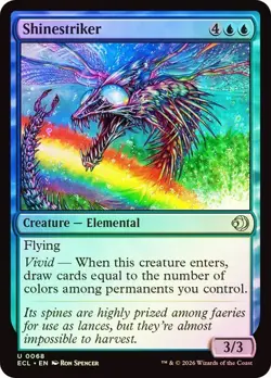 NM Foil Shinestriker, MTG, Lorwyn Eclipsed, Magic the Gathering, 68 - Image 1