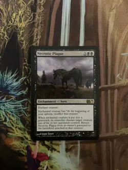 Necrotic Plague - NM MTG -Magic 2011 - Image 1