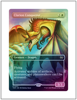 1x Clarion Conqueror, Borderless Art - Foil, Magic MTG NM - Image 1