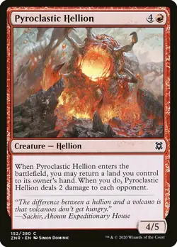 MTG Zendikar Rising C Pyroclastic Hellion #152 PLAYSET x4 4x - Image 1