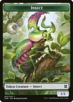 MTG Zendikar Rising Token Insect #007 PLAYSET x4 4x - Image 1