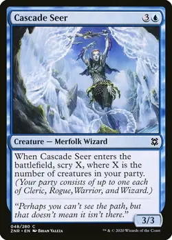 MTG Zendikar Rising C Cascade Seer #048 PLAYSET x4 4x - Image 1