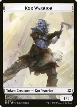 MTG Zendikar Rising Token Kor Warrior #004 PLAYSET x4 4x - Image 1