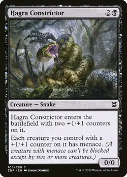 MTG Zendikar Rising C Hagra Constrictor #105 PLAYSET x4 4x - Image 1