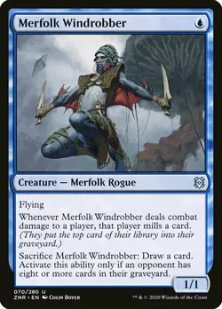 MTG Zendikar Rising U Merfolk Windrobber #070 PLAYSET x4 4x - Image 1