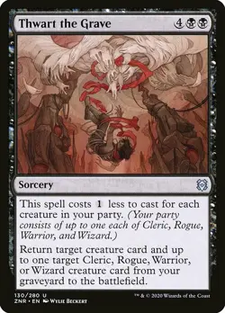 MTG Zendikar Rising U Thwart the Grave #130 PLAYSET x4 4x - Image 1