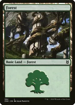 MTG Zendikar Rising L Forest #384 PLAYSET x4 4x - Image 1