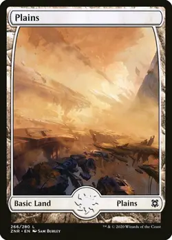 MTG Zendikar Rising FULL ART L Plains #266 - Image 1