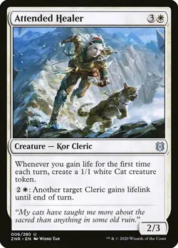 MTG Zendikar Rising U Attended Healer #006 PLAYSET x4 4x - Image 1
