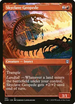 MTG Zendikar Rising SHOWCASE U Skyclave Geopede #301 PLAYSET 4x x4 - Image 1