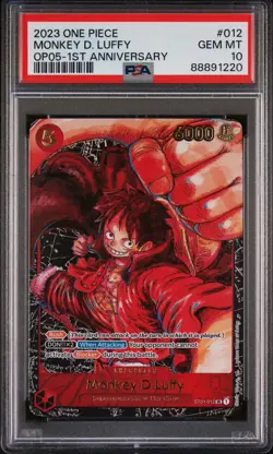 One Piece Monkey D Luffy Awakening Of The New Era OP05 1st Anniversary 12 PSA 10 - Image 1