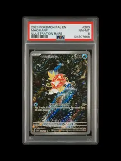 Pokemon TCG Magikarp Scarlet & Violet Paldea Evolved Illustration Rare 203 PSA 8 - Image 1