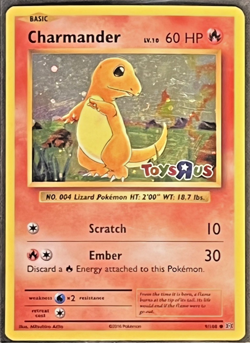 2016 XY Evolutions - Toys R' US Promo - (Firebreathing SWIRL) Charmander 9/108 - Image 1