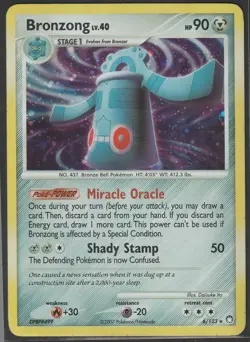POKEMON BRONZONG 6/123 HOLO RARE MYSTERIOUS TREASURES MP - Image 1