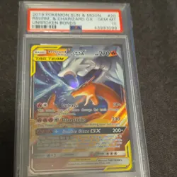 Pokemon Reshiram & Charizard GX 270 HP Ultra Rare Holo 20/214 PSA 10 - Image 1