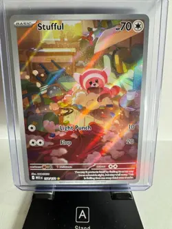 Pokemon TCG Stufful 154/132 Illustration Rare Me01: Mega Evolution Holo - NM - Image 1