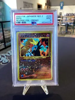 2000 Pokemon Japanese Neo 2 Promo Entei Japanese Promo-Reverse Foil PSA 9 #244 - Image 1