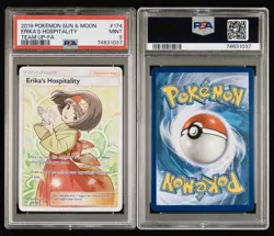 2019 Pokemon Sun & Moon Team Up Erika’s Hospitality #174 | FULL ART | PSA 9 MINT - Image 3