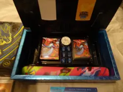 Lot of Pokemon Accessories Charizard UPC Phantasmal ETB Sleeves Playmat Dice - Image 3