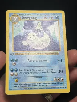Pokemon TCG Dewgong 025/102 Base Set (Shadowless) 1st Edition - Image 2