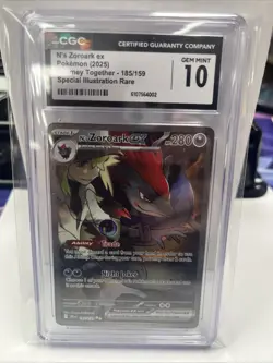 2025 Pokemon Journey Together N's Zoroark ex Special Illustration CGC 10 185/159 - Image 1