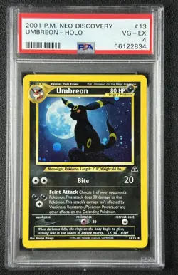 UMBREON PSA 4 2001 POKEMON NEO DISCOVERY #13/75 HOLO 834 - Image 1