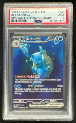 2023 Pokemon SV 151 - MEW EN #200/165 Blastoise ex PSA 9 - Image 1