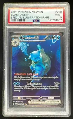 2023 Pokemon SV 151 - MEW EN #200/165 Blastoise ex PSA 9 - Image 1