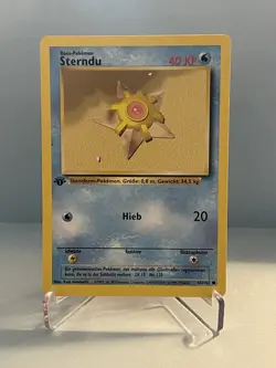 1st Edition Pokemon TCG GERMAN Base Set Staryu (Sterndu) 65/102 Common NM+ - Image 1