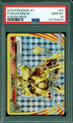2016 POKEMON XY #24 PYROAR BREAK GEM MT PSA 10 STEAM SIEGE - Image 1