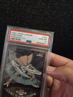 PSA 10 2000 Pokemon Game Topps Chrome TV Kabutops Rare Base Series 2 GEM MINT - Image 5