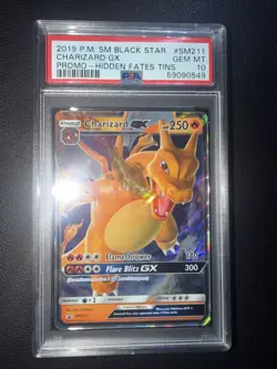 2019 Pokemon Charizard GX SM211 HOLO Hidden Fates Promo - PSA 10 Gem Mint - Image 1