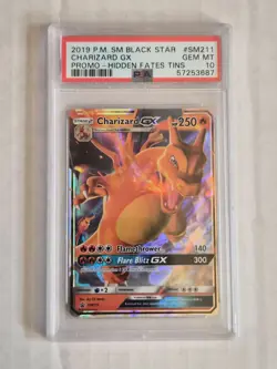 Pokemon Sun & Moon Hidden Fates Charizard GX Promo #SM211 PSA 10 - Image 1