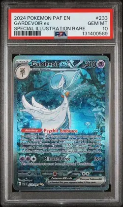 PSA 10 Gardevoir EX Paldean Fates 233/091 SIR Pokemon Card Holo 2024 - Image 1