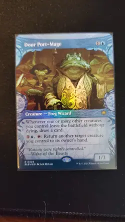 Magic the Gathering (MTG) Dour Port-Mage (Showcase) Bloomburrow Foil - Image 1