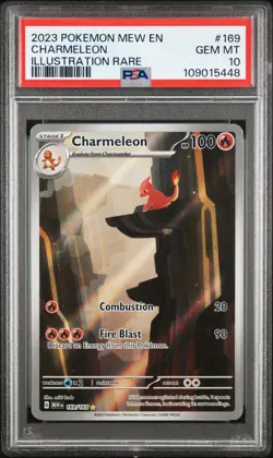 PSA 10 Charmeleon 169/165 MEW EN-151 Illustration Rare Pokemon Card - Image 1