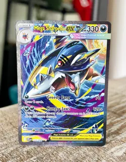 Pokemon Mega Sharpedo EX Full Art 127/094 Phantasmal Flames Ultra Rare TCG Card - Image 1