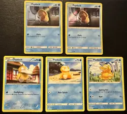 5x Psyduck Lot Pokemon Cards Collection Set Deck Building TCG LP-DMG - Image 1