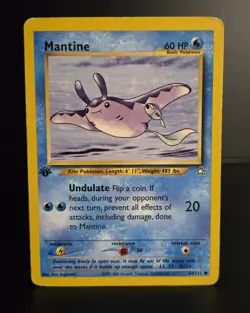 Pokemon TCG - MANTINE - 1ST EDITION - 64/111 - NEO GENESIS (2000) - WOTC - MP - Image 1