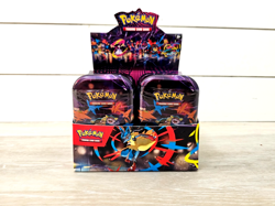 Lot of 10 Sealed Mini Tins Pokemon TCG Mega Evolution Mega Heros W/ Display Box - Image 1