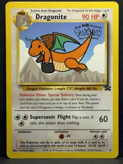 Pokemon TCG Dragonite 5 Black Star Promo Card Movie Promo LP - Image 1