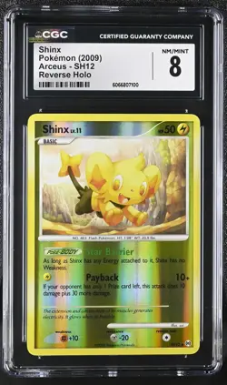 CGC 8 Shinx 2009 Arceus SH12 Reverse Holo Pokemon Card - Image 1