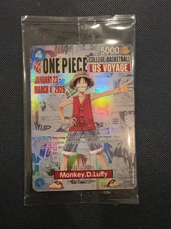 One Piece Luffy US College Basketball Promo Card - Image 1